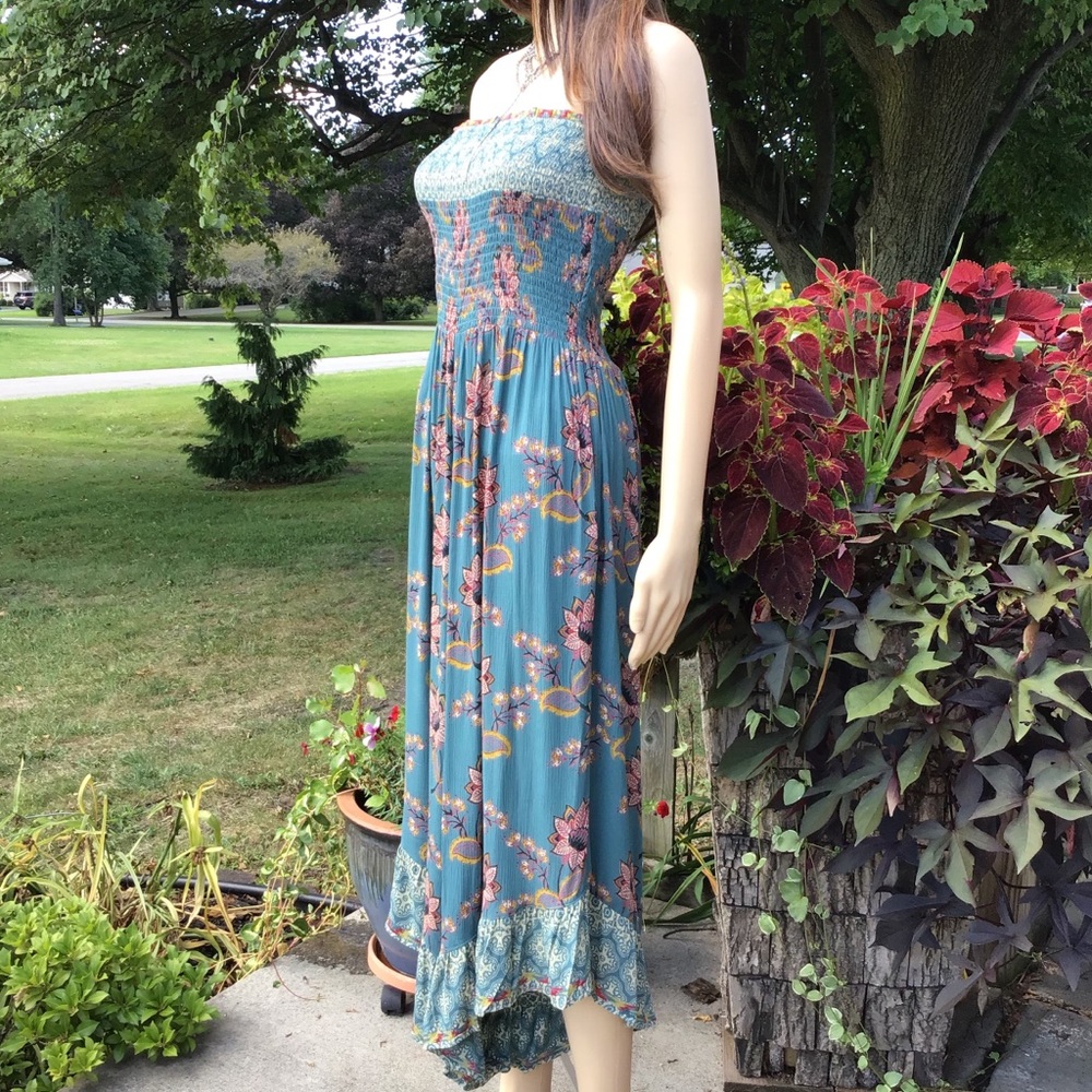 Sale SMOCK TOP with WIDE LEG JUMPSUIT - Picture 6 of 8